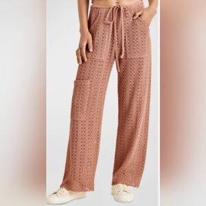 NEW splendid finley crochet pants womens size small